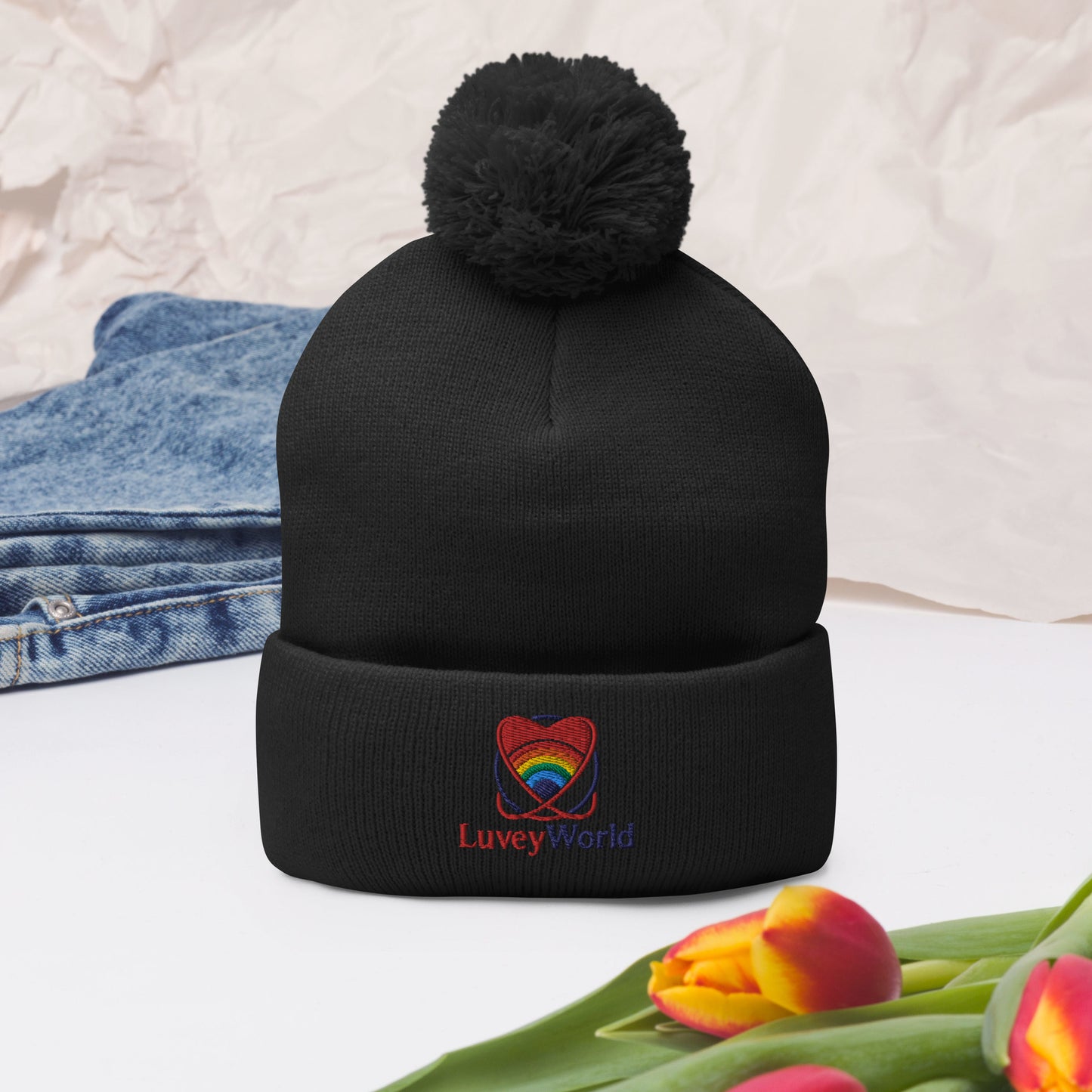 LuveyWorld Pom-Pom mössa