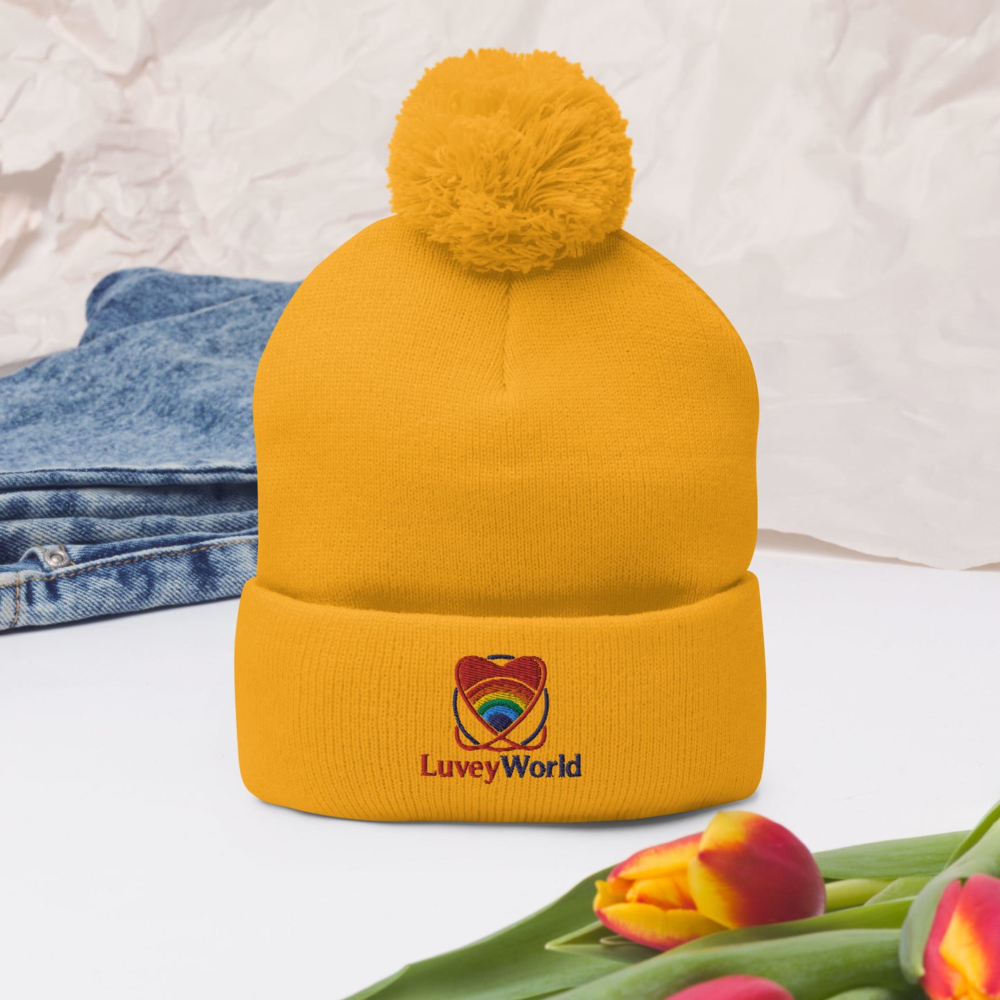 LuveyWorld Pom-Pom mössa