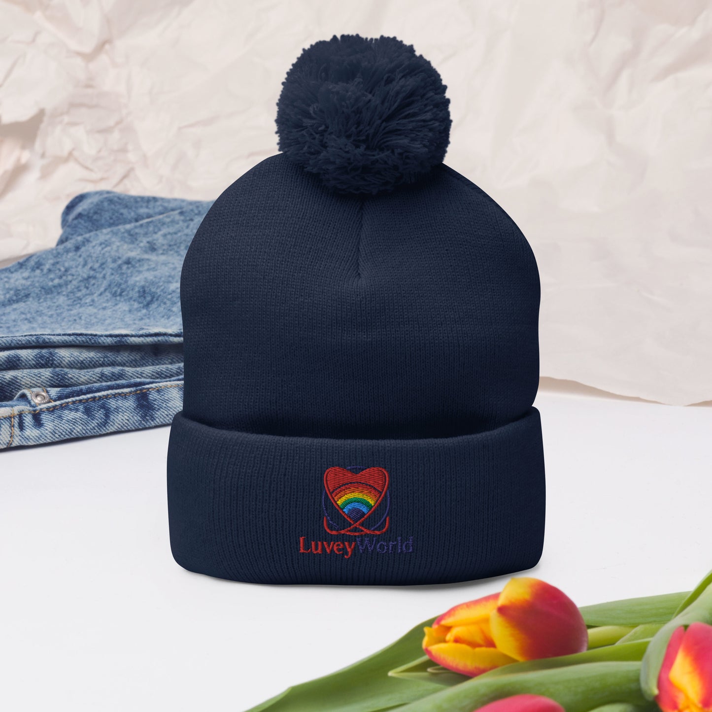 LuveyWorld Pom-Pom mössa