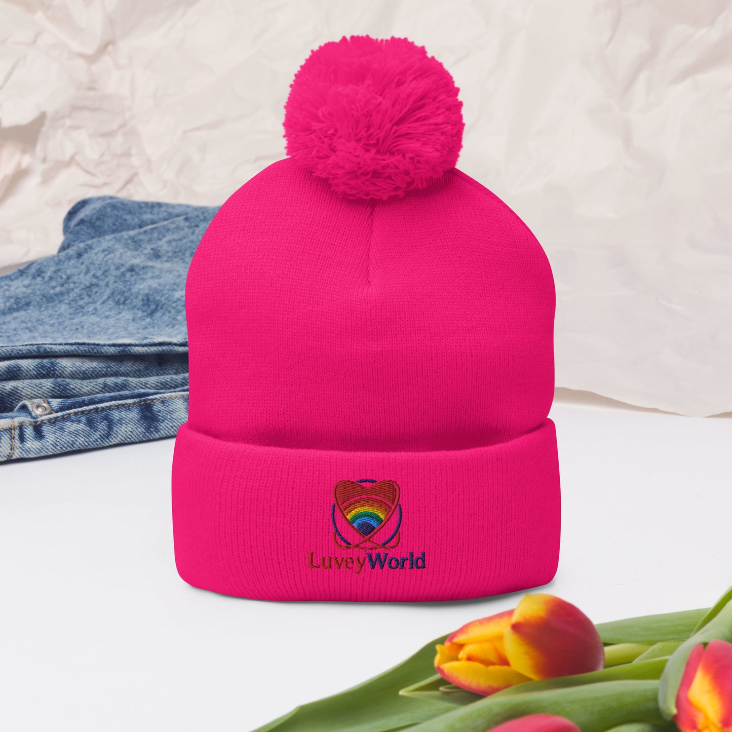 LuveyWorld Pom-Pom mössa