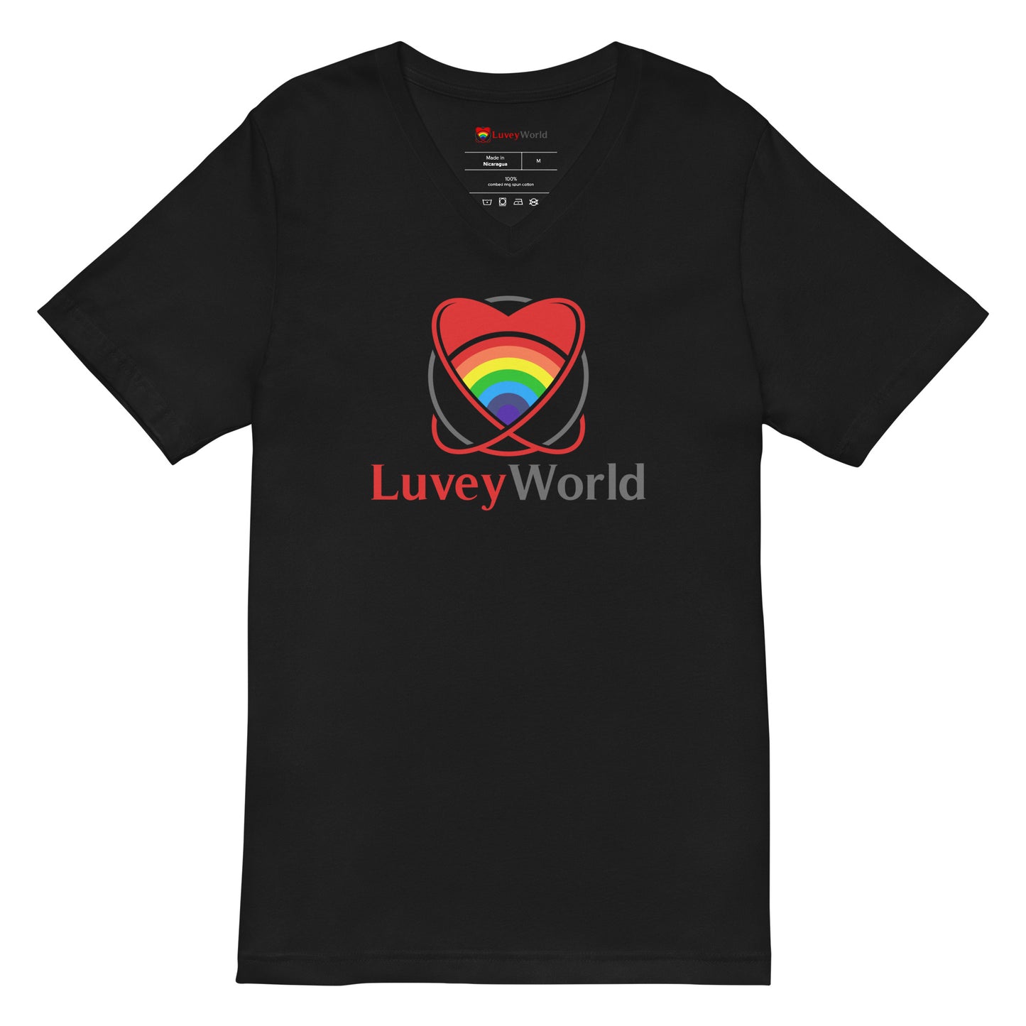 LuveyWorld kortärmad V-ringad T-shirt