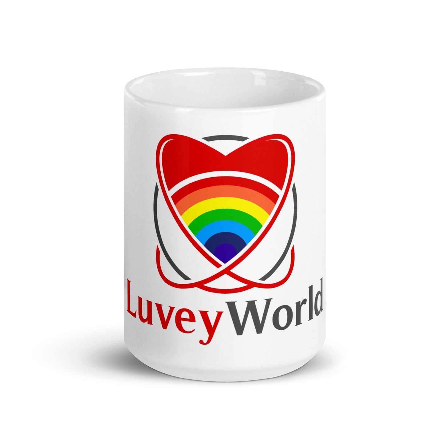 LuveyWorld Vit blank mugg