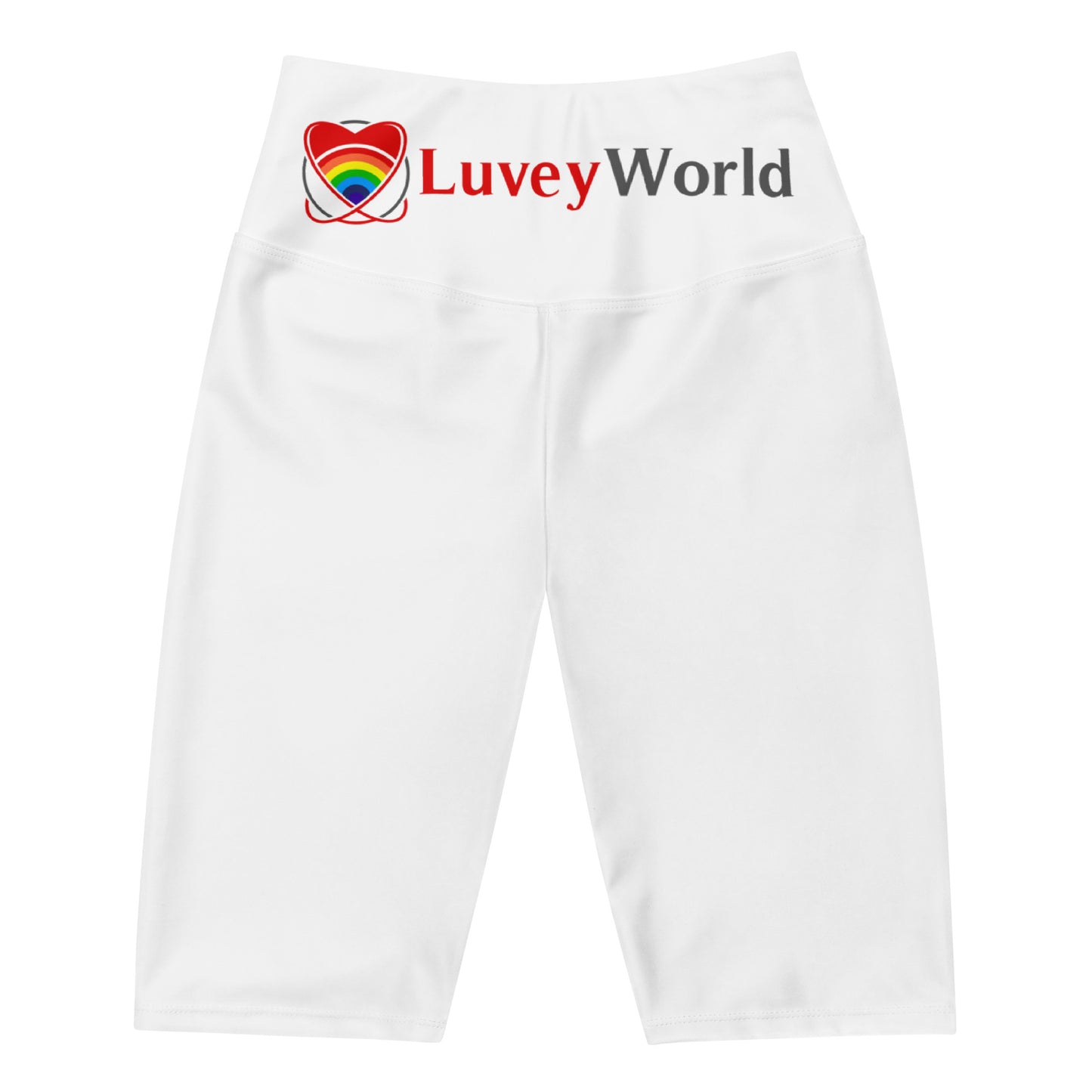 LuveyWorld Biker Shorts med logotyp i midjan