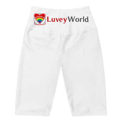 LuveyWorld Biker Shorts med logotyp i midjan